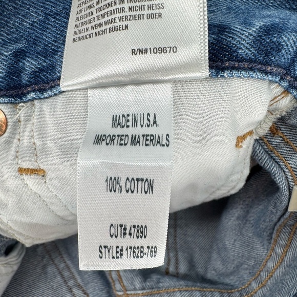 Citizens Of Humanity Charlotte Crop High Rise Straight Vintage Jean Shorts - Picture 12 of 12